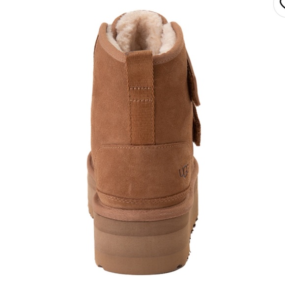Womens UGG® Neumel Platform Bootie - Chestnut size 11 - Picture 3 of 15